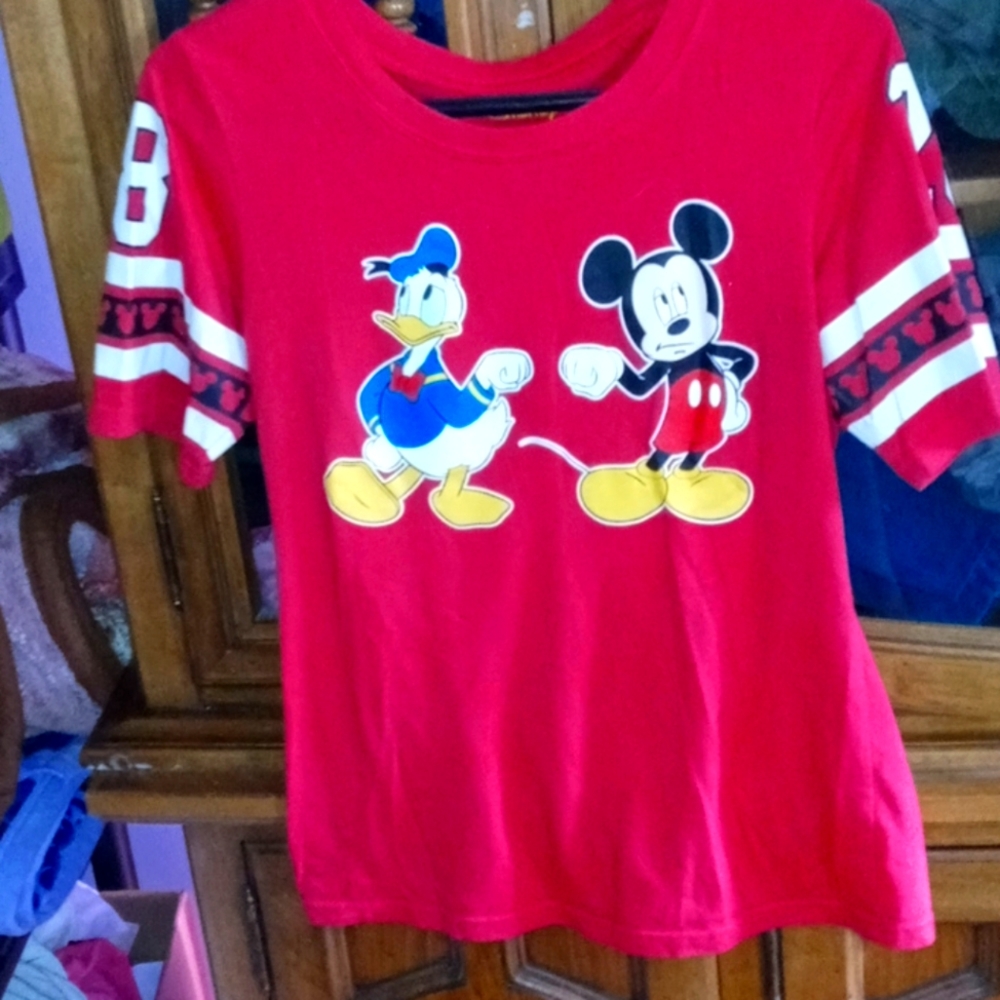Red Mickey Mouse shirt